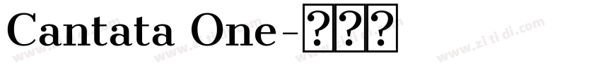 Cantata One字体转换